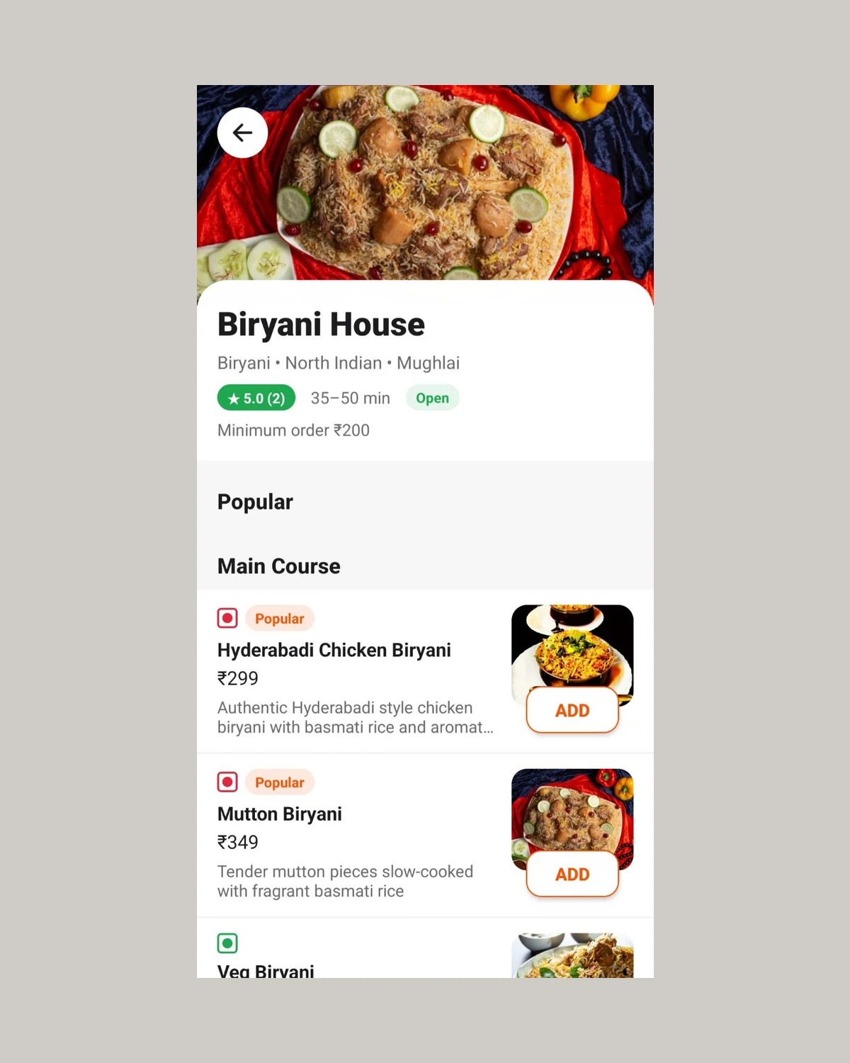 Eatzaa food delivery app on a phone