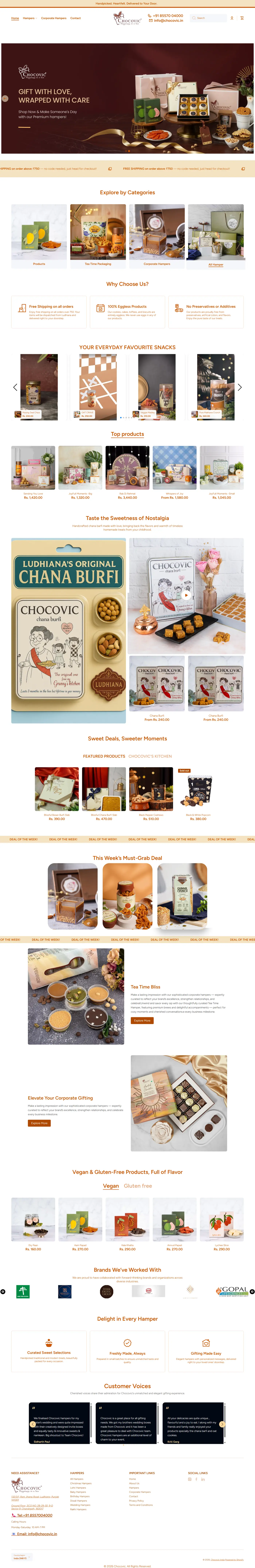 Chocovic homepage, full length