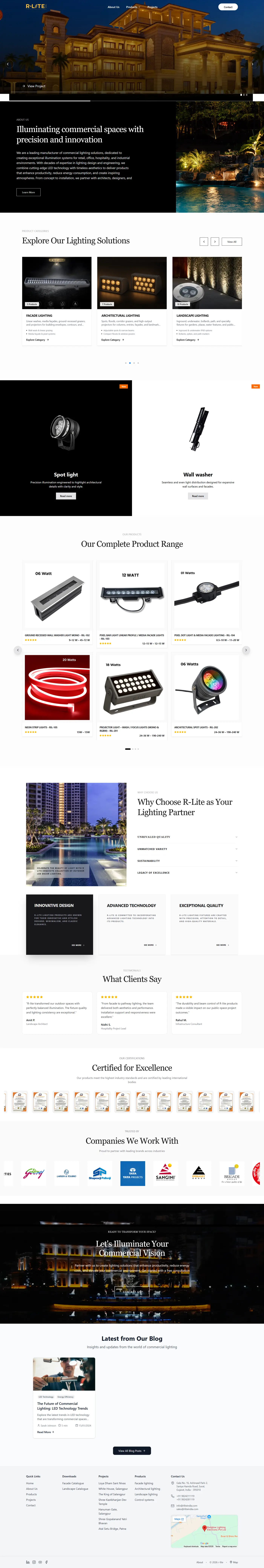 Rlite India homepage, full length